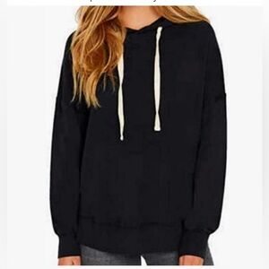 Buffalo Women's Super Soft Hoodie Pullover Sweatshirt Black Size Small